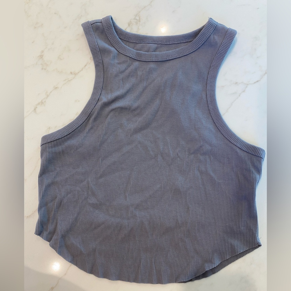 Wild Fable Light Blue Ribbed Tee